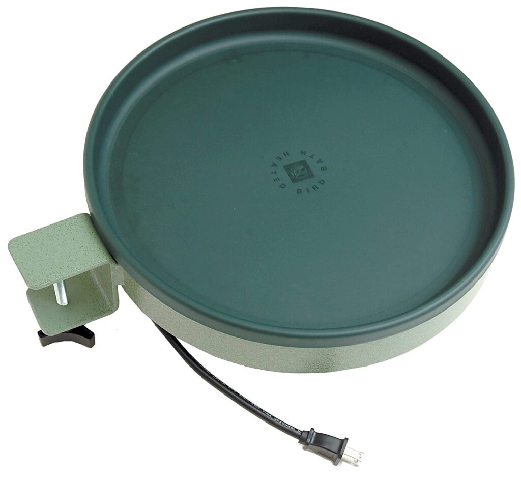 Farm Innovators Model Gbd-75 3-in-1 Heated Birdbath, 75-watt, Green